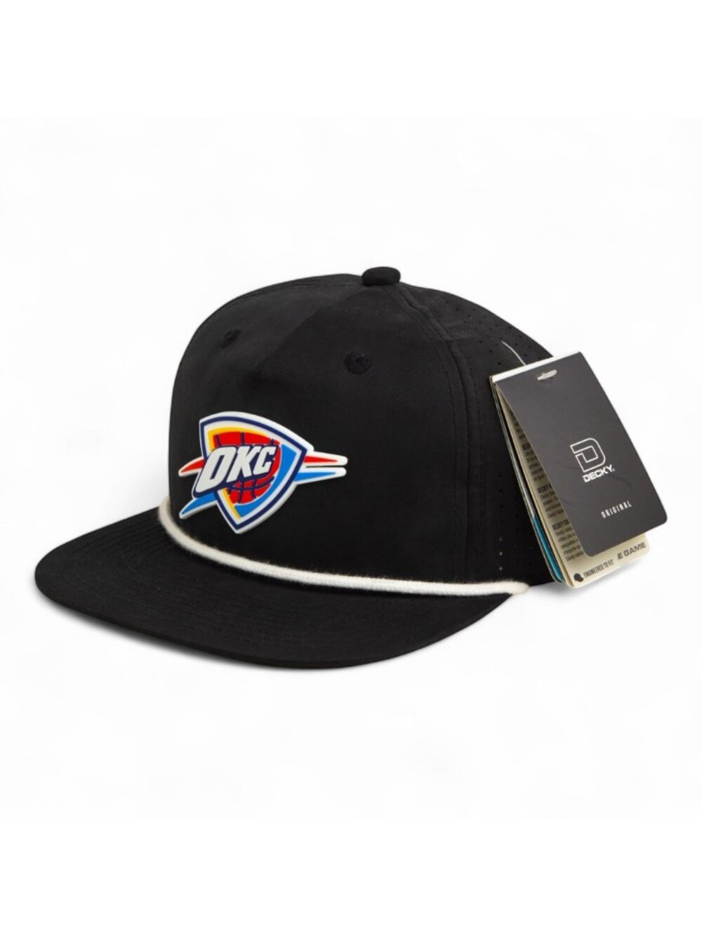 Oklahoma City Thunder 3D Perforated Rope Hat- Black/ White